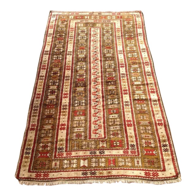Vintage Oushak Rug - 3'5" x 6'5" For Sale