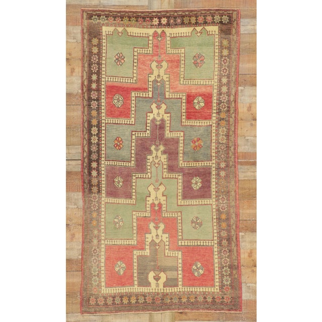 Vintage Turkish Prayer Rug - 04’02 X 07’10 For Sale - Image 9 of 9