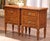 Pair of 20th C. Louis XVI Style Inlaid Walnut Nightstands With Parquetry Detail For Sale - Image 4 of 11