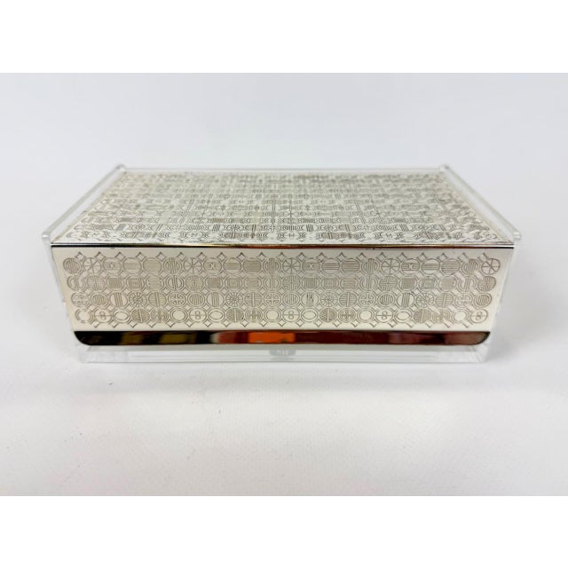 Postmodern Silver Plated and Acrylic Glass Vanity Box from WMF, 1980s For Sale - Image 12 of 12