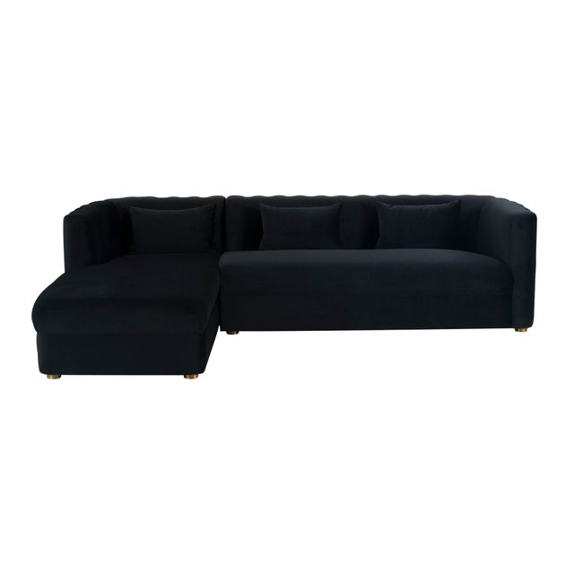 Graceful and eye-catching, the Callie Sectional is the epitome of modern glamour. Its curved silhouette, scalloped tufted...