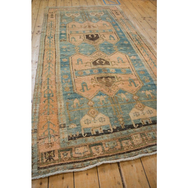 1940s Vintage Persian Bijar Blossom Medallion Wool Runner For Sale - Image 11 of 11