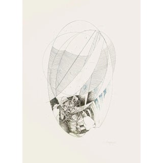 Romano Campagnoli, Composition, Etching, 1980s For Sale