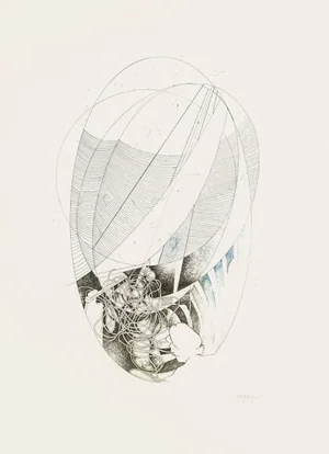 Romano Campagnoli, Composition, Etching, 1980s