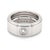 Cartier Cartier 18k White Gold Wide Wedding Band Ring With Diamond Size 5 For Sale - Image 4 of 7