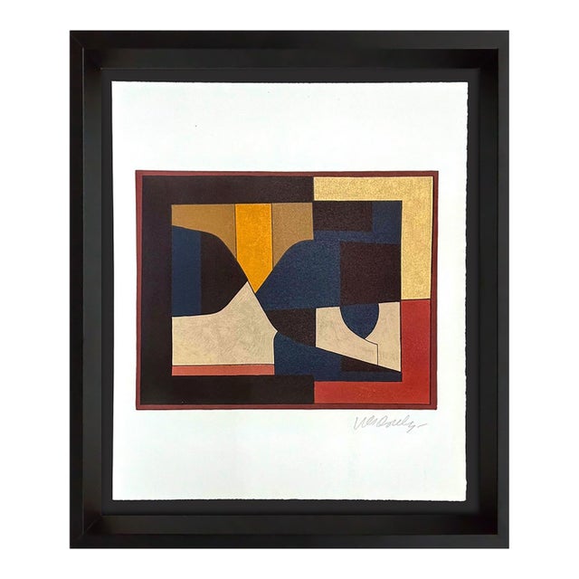 Victor Vasarely Hand Signed Original Lithograph Limited Edition 150 Op Art Geometric Abstract For Sale