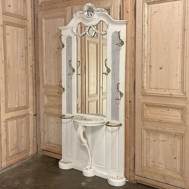 French 19th Century French Louis XVI Painted Hall Tree For Sale - Image 3 of 12