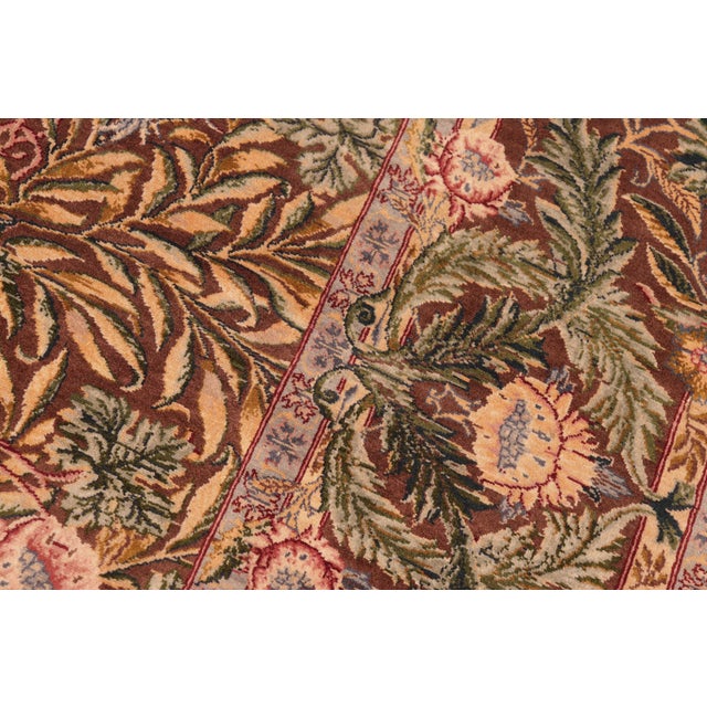 1990s Shabby Chic 1990's Pak-Persian Brown/Gold Wool Rug - 8'3'' X 9'5'' For Sale - Image 5 of 9