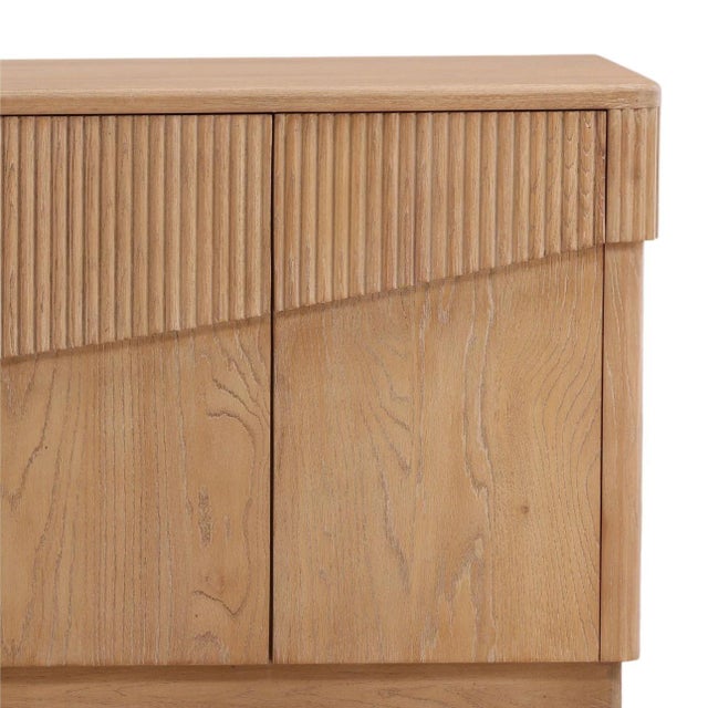 Wood Newport Fluted Oak Sideboard For Sale - Image 7 of 8