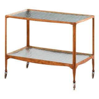 Trolley in Brass, Glass and Walnut attributed to Peder Moos, 1948 For Sale