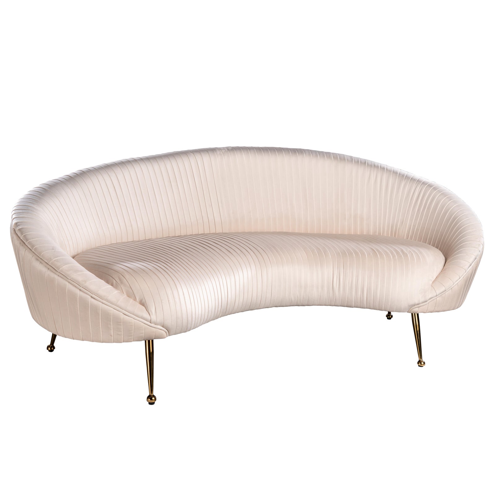 Beatrice Curved Sofa in Off White Chairish
