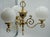 Vintage Art Deco Style Three-Arm Ceiling Chandelier A beautiful vintage Art Deco style ceiling chandelier, featuring a...