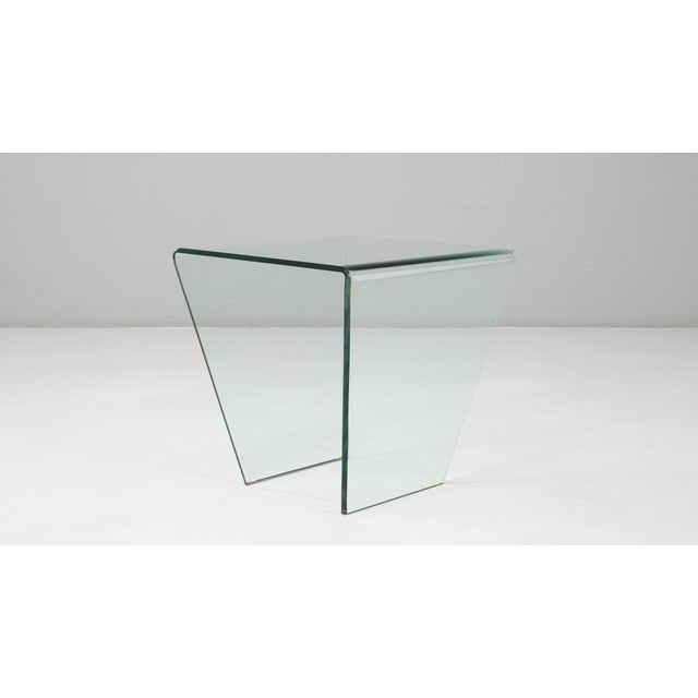 20th Century French Postmodern Curved Glass Coffee Table For Sale In Greensboro - Image 6 of 18
