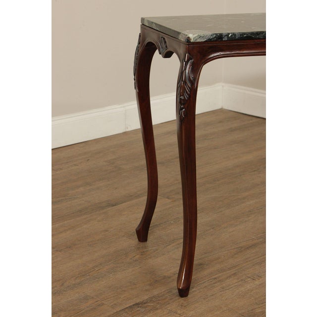 Rococo Style Set of Three Marble Top Mahogany Nesting Tables For Sale - Image 15 of 18