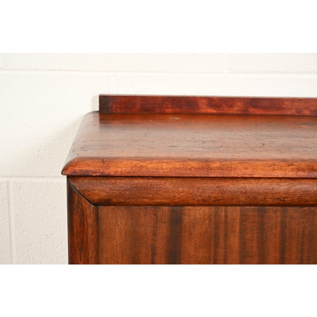Wood Antique Arts & Crafts Mahogany Music Cabinet, Circa 1900 For Sale - Image 7 of 15