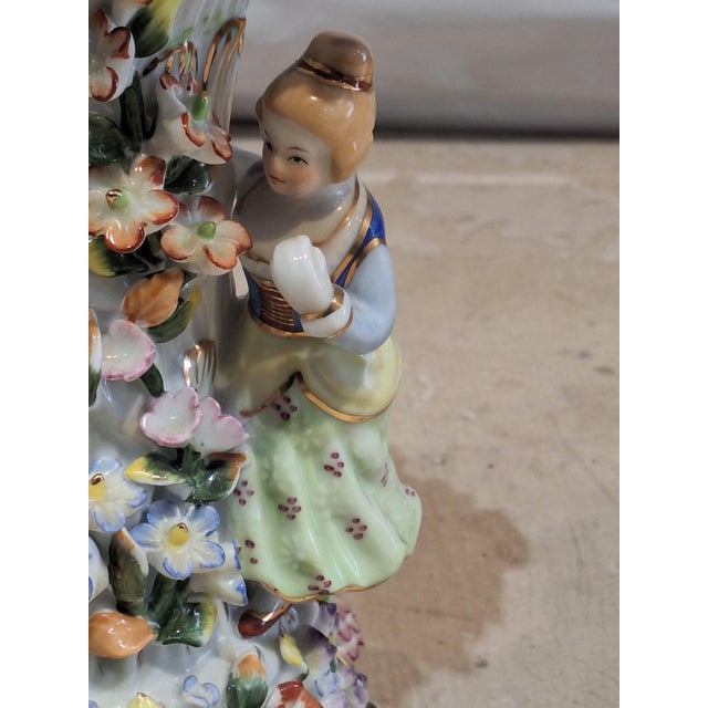 White Pairs of Antique Style Porcelain Compotes/Center Piece For Sale - Image 8 of 9