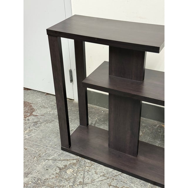 Brown Modern Tiered Geometric Side Table For Sale - Image 8 of 12