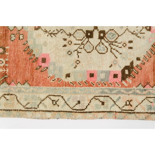 Burnt Orange Mid 20th Century Anatolian Kurdish Rug For Sale - Image 8 of 10