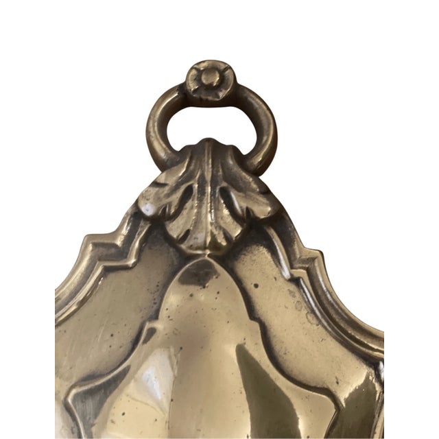 Vintage Solid Brass Wall Sconce Backplate 13” Victorian Style For Sale - Image 4 of 4