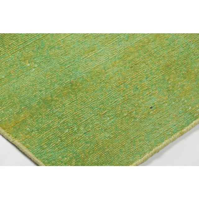 Rug & Kilim Contemporary Textural Gift-Sized Natural Silk & Wool Rug in Green by Rug & Kilim, India For Sale - Image 4 of 4