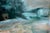 Large-Scale Modern Abstracted Teal Landscape A dynamic abstracted landscape in teal by San Jose, California area artist...