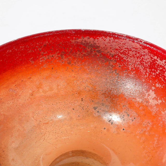 Mid-Century Modernist Hand-Blown Murano Scavo Glass Bowl Signed Gino Cenedese For Sale - Image 11 of 11