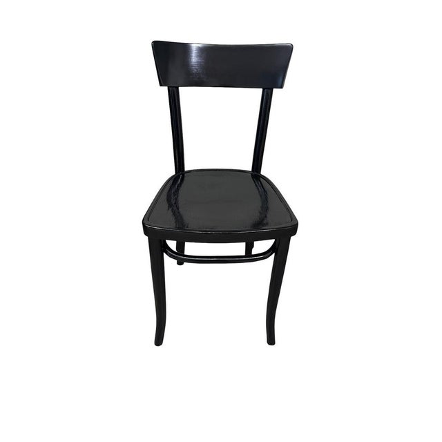 Thonet Black Bentwood Chairs, 1970s, Set of 3 For Sale - Image 4 of 4