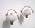 Stilnovo brass wall lights,1950s. (attributed for form and style). Opalino Murano white glass. Set of five. Very good...