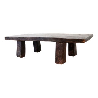 Rustic and Brutalist Coffee Table, 1980s For Sale