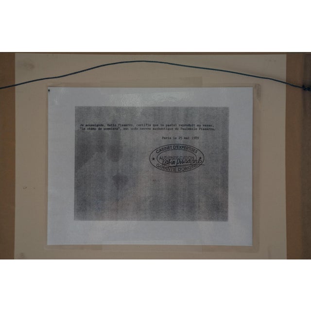 Early 20th Century Early 20th Century Paul-Emile Pissarro - Le Champ De Prommiers, Pastel For Sale - Image 5 of 6