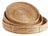 Cane Rattan Round Trays, Set Of 3 For Sale