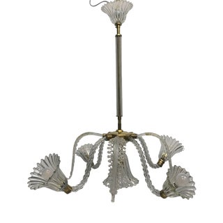 Vintage Chandelier attributed to Seguso, 1950s For Sale