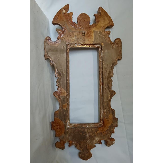 Vintage Hollywood Regency Italian Carved Mirror, Picture Frame For Sale - Image 10 of 10