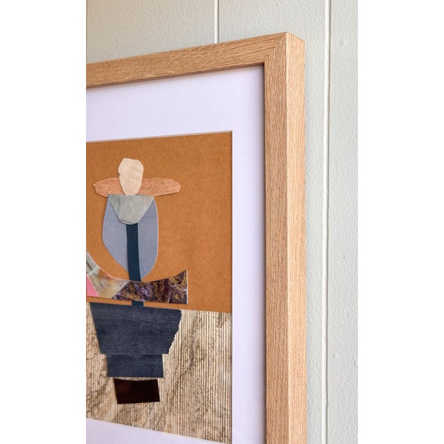 "Vessel" is an original mixed media framed collage on paper by Zac Woodiel. This is one of nine pieces in the "Vessel"...