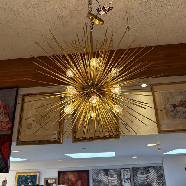 Mid Century Style Sea Urchin Pendant For Sale - Image 4 of 12