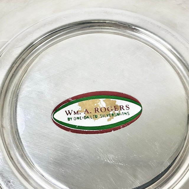 Silver Mid-Century Hollywood Regency Boho Chic Silverplate Wine Coaster, by Oneida Silversmith For Sale - Image 8 of 8