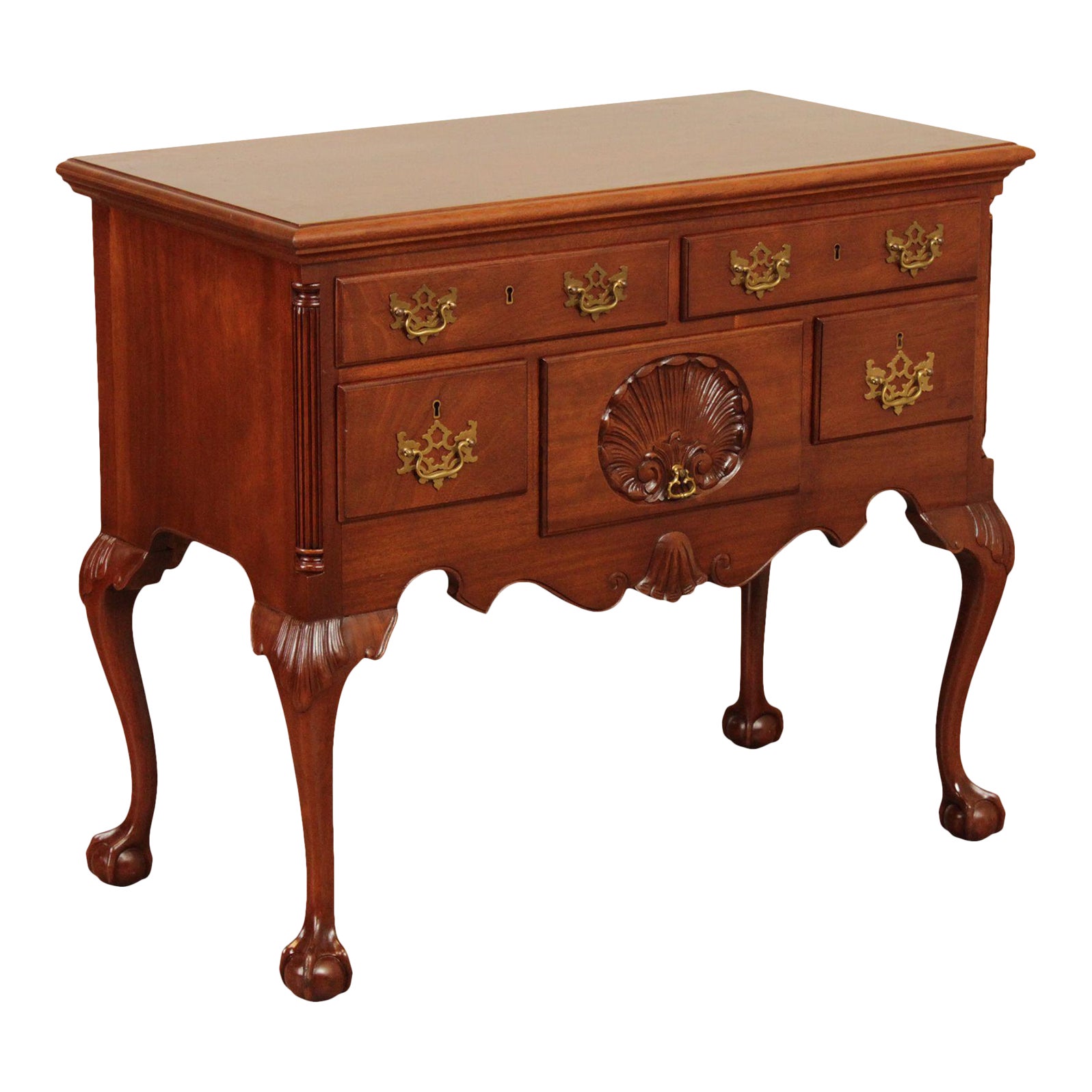 Biggs Kittinger Old Dominion Chippendale Style Carved Mahogany Lowboy