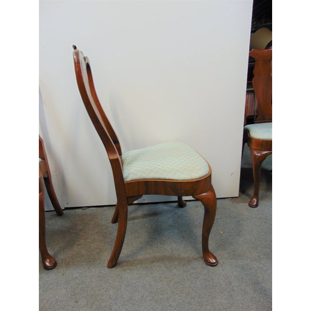 Mid 20th Century Queen Anne Style Solid Mahogany Dining Chairs - Set of 8 For Sale - Image 5 of 12