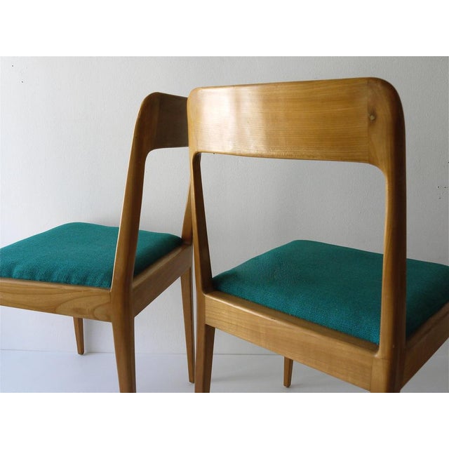 Wood Mid-Century Walnut Dining Chairs attributed to Carl Auböck, Vienna, Austria, 1950s, Set of 4 For Sale - Image 7 of 18