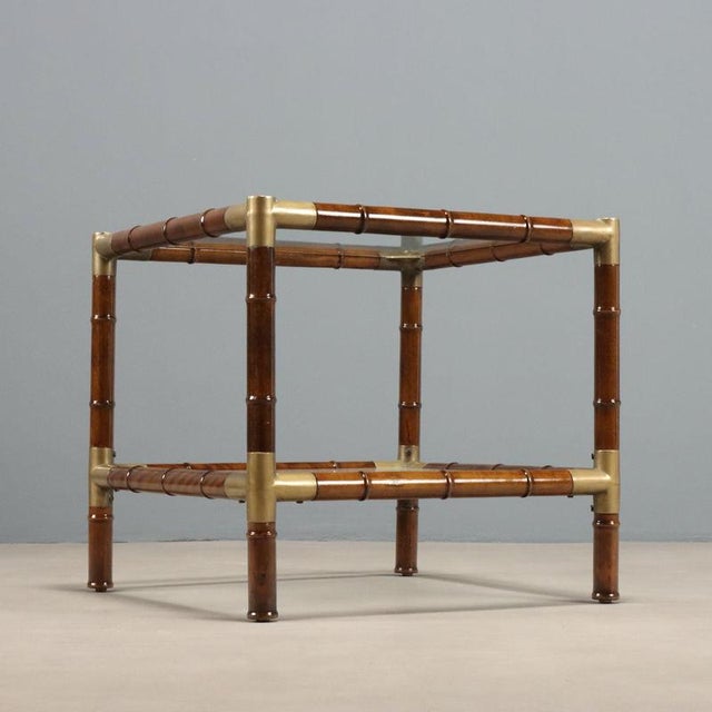 Wood Bamboo Coffee Table, 1960s For Sale - Image 7 of 8
