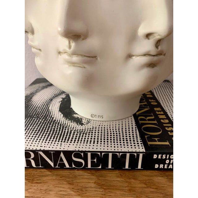 Abstract Abstract Fornasetti Style Sculpture TMS Perpetual Face Vase 2005 For Sale - Image 3 of 11
