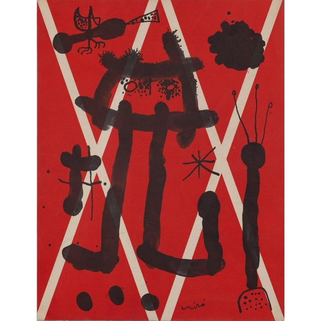 Joan Miró (1893-1983) The Surrealist Peasant Original lithograph Signed in the plate Printed at the Mourlot Workshops...