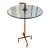 Discontinued Global Views Quad Pod Gold Leaf & Glass Accent Table For Sale