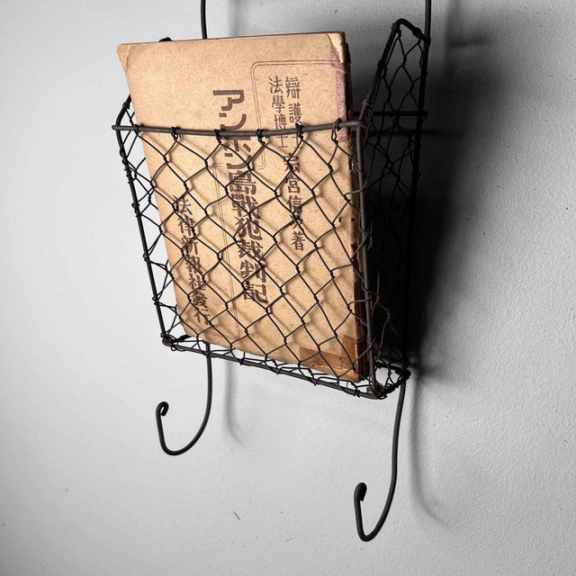 Gray Vintage Wire Letter Rack, 1960s For Sale - Image 8 of 15