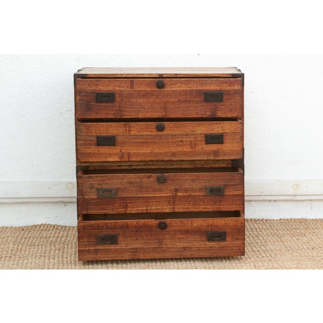 Antique Japanese Stacking Tansu Chest For Sale - Image 10 of 13