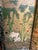 Vintage Asian-Inspired Four-Panel Tabletop Folding Screen With Cranes & Bamboo Designs. For Sale - Image 4 of 12