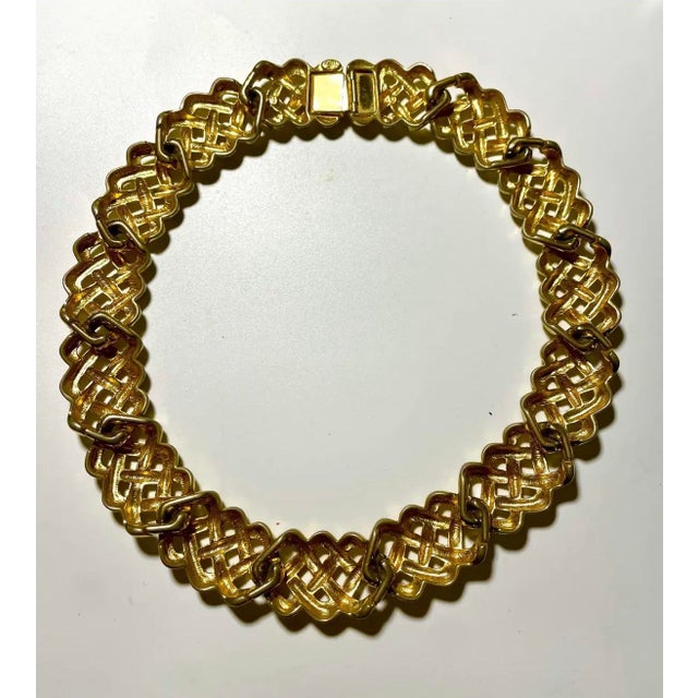 Givenchy 1980s Givenchy Chunky Gold-Tone Statement Necklace For Sale - Image 4 of 5