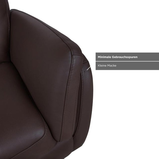 A399 3-Seater, 2-Seater and Lounge Chair in Dark Brown Leather from Natuzzi Editions, Set of 3 For Sale - Image 18 of 18