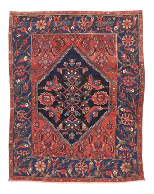 Antique Hand Made Heriz Persian Rug- 5′ × 6′10″