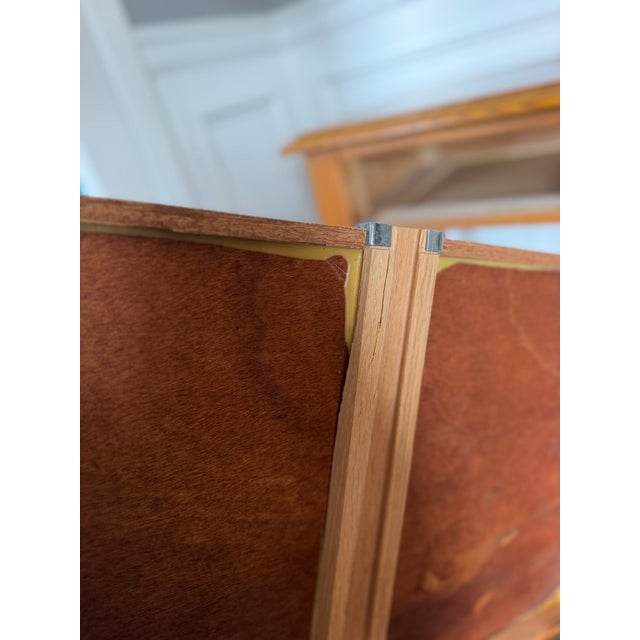 Vintage American Drew Oak Parquet Top Console Sofa Table With Turned Legs For Sale - Image 14 of 18